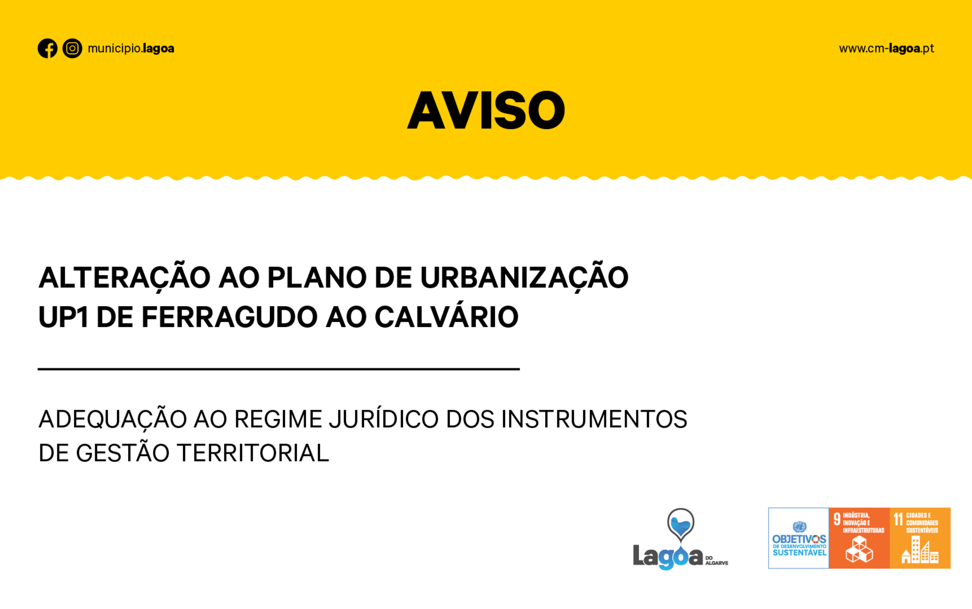 Alteração do Plano de Urbanização da UP1 de Ferragudo ao Calvário – Participação de Interessados