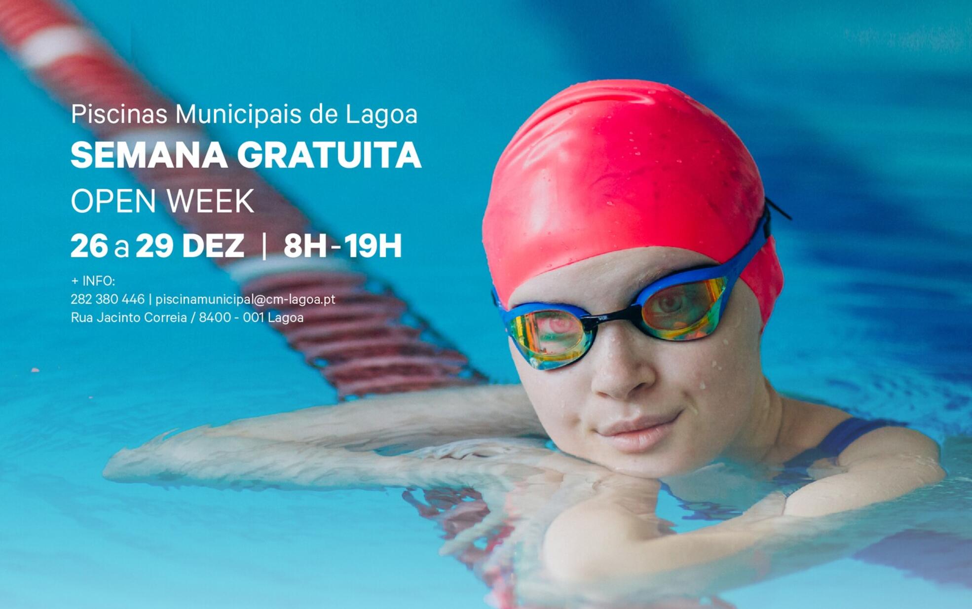 "Open Week" Oferece Utilização Gratuita nas Piscinas Municipais de Lagoa
