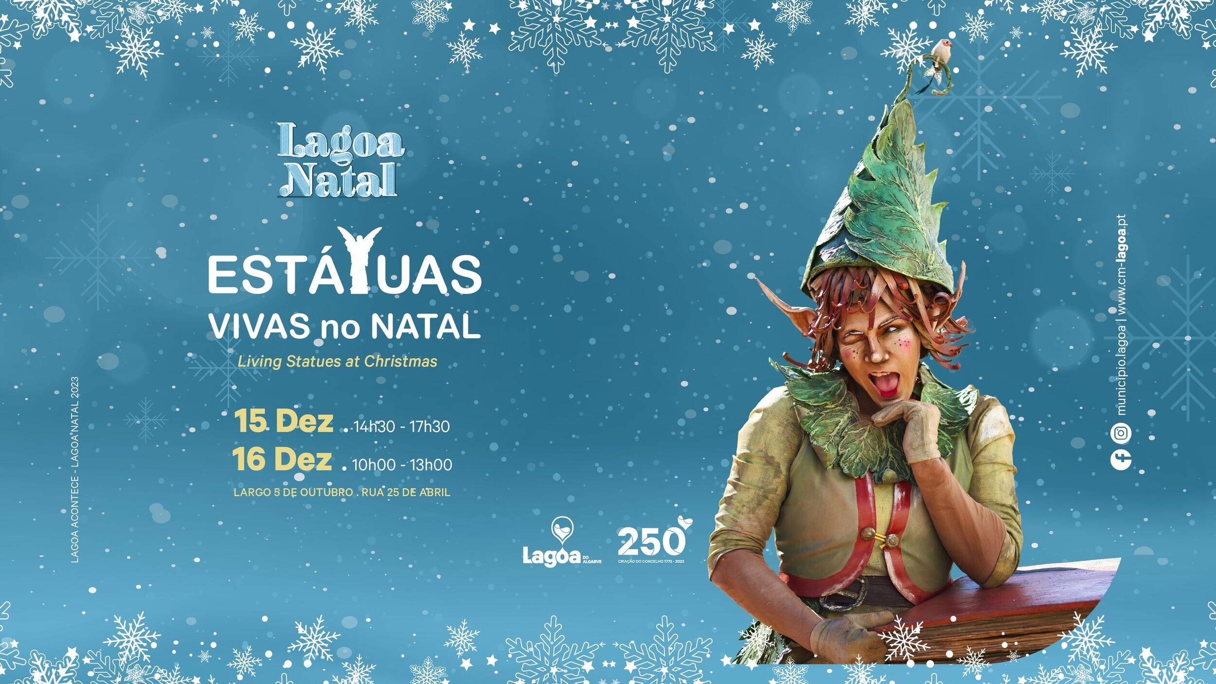 Estátuas Vivas no Natal
