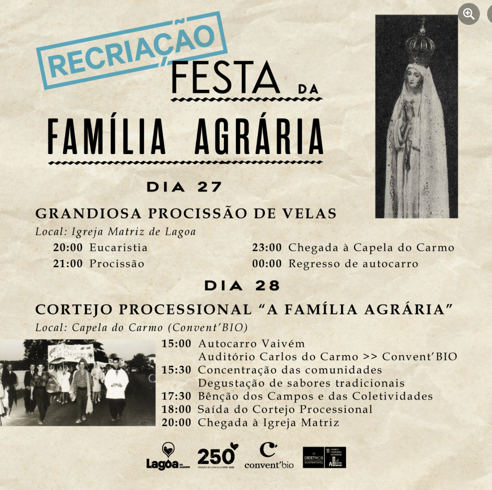 Lagoa irá recriar a “Festa da Família Agrária”, no âmbito das comemorações dos 250 anos da criaçã...